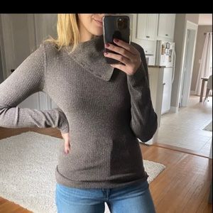 THEORY Leendelly B Volt Ribbed-Knit Turtleneck Sweater